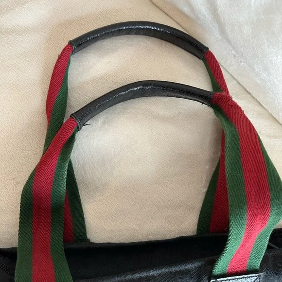 Authentic Gucci black mini canvas tote bag  (Vintage) - Picture 7 of 16